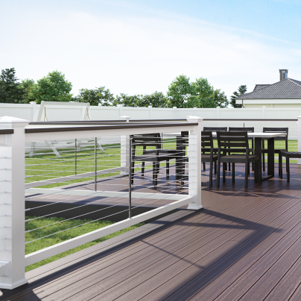 Modern Vinyl Railing with Cable Infilll