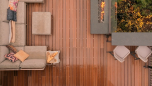 Colorado outdoor living space with composite decking.